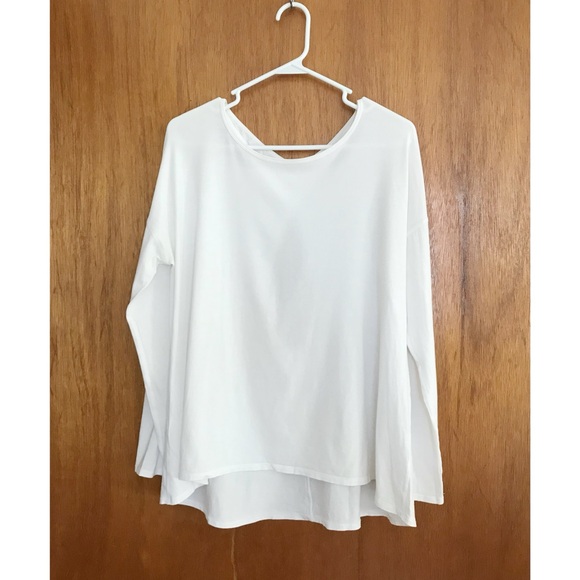 Lululemon Back Into It White Long Sleeve Sz 8 - Picture 4 of 6